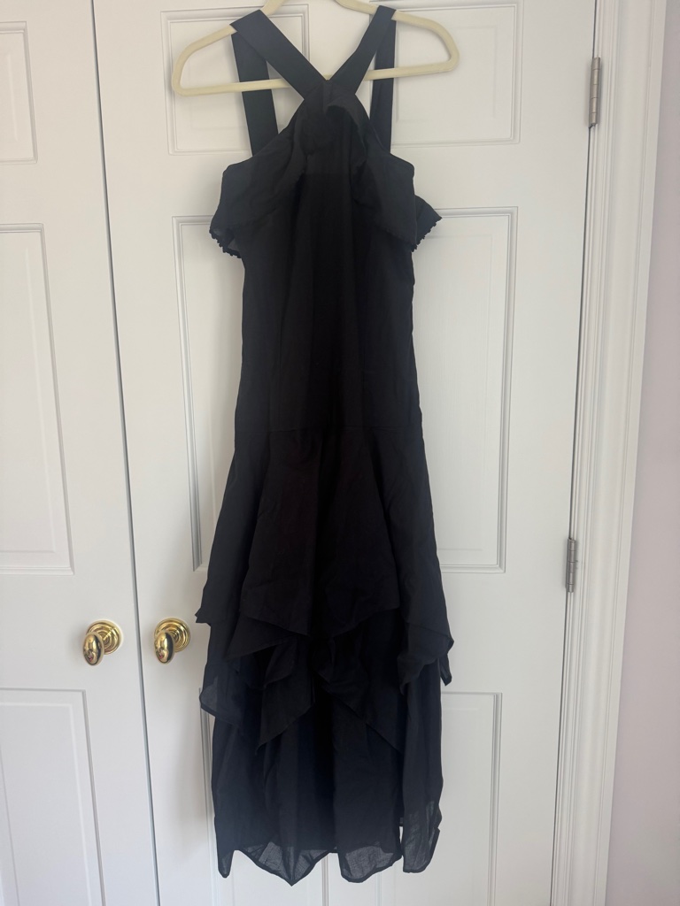 Philippa 1970 Alina Black Dress Size 38 (Small--Us Size 2)